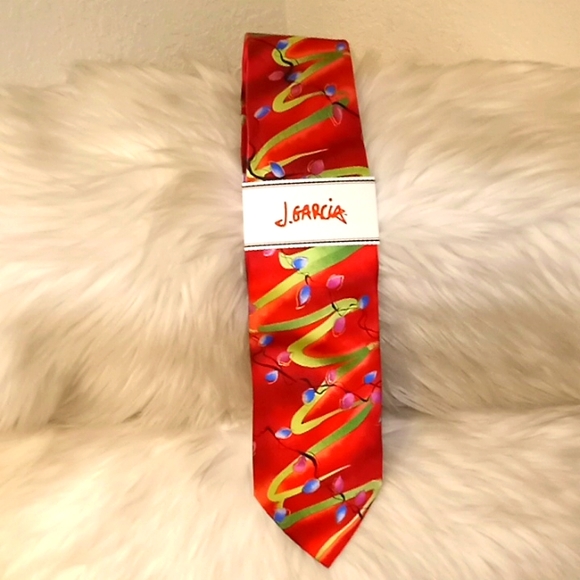 Jerry Garcia Ombre String of Christmas Lights Tie - Picture 12 of 13